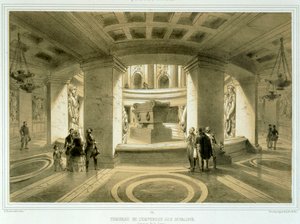 Tumba de Napoleón (1769-1821) en los Inválidos, de París y sus alrededores, publicado c.1850s-60s